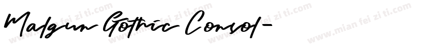 Malgun Gothic Consol字体转换